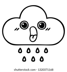 dibujo en línea de una nube