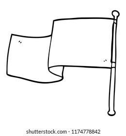 line drawing cartoon red flag