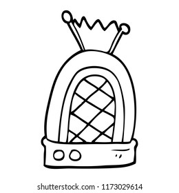line drawing cartoon retro radio