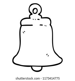 line drawing cartoon ringing bell