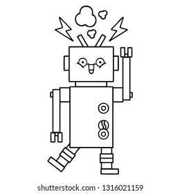 Zeichenkartoon eines Roboters