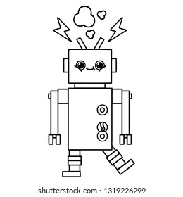 Zeichenkartoon eines Roboters