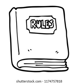 Line Drawing Cartoon Rule Book