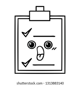 line drawing cartoon of a science experiment 