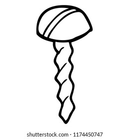 tornillo de dibujo de línea