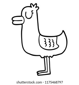 line drawing cartoon sea gull