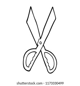 tijeras de costura de dibujos en línea