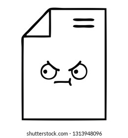 Zeichenkartoon eines Papierblattes 