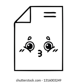 Zeichenkartoon eines Papierblattes 