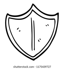 line drawing cartoon shield