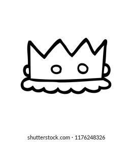 line drawing cartoon silver crown