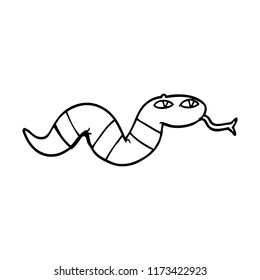Strickskartoonschlange