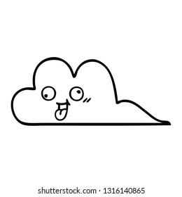 Zeichenkartoon einer Schneewolke