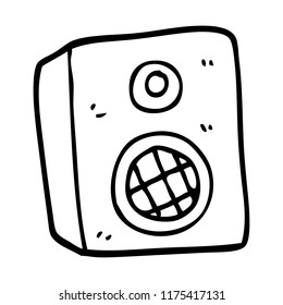 line drawing cartoon speaker