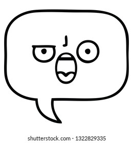 dibujo en línea de una burbuja de discursos
