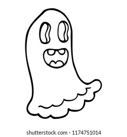 fantasma espeluznante de dibujos animados