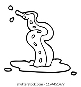 line drawing cartoon spooky tentacle
