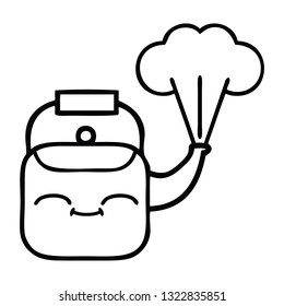 dibujo en línea de un hervidor de vapor