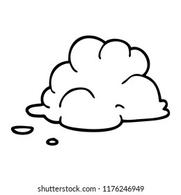 line drawing cartoon storm cloud