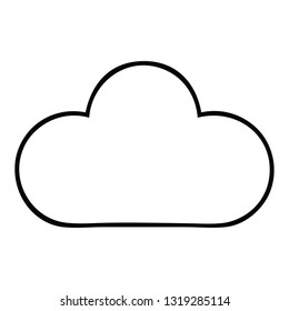 line drawing cartoon of a storm cloud