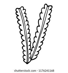 line drawing cartoon strands of wheat