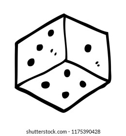 line drawing cartoon tattoo dice symbol