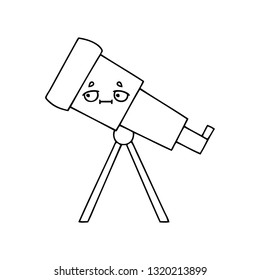 Zeichenkartoon eines Teleskops