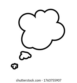 line drawing cartoon thought bubble.eps