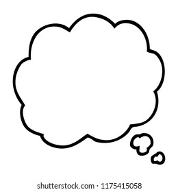 Line Drawing Cartoon Thought Cloud Stock Vector (Royalty Free) 1175415058