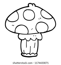 line drawing cartoon toadstool