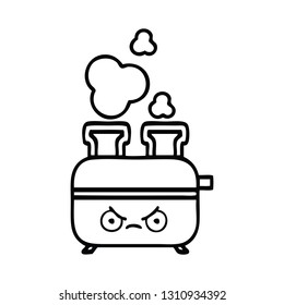 dibujo en línea de una foto de una tostadora