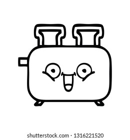 dibujo en línea de una foto de una tostadora