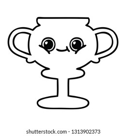 dibujo en línea de un trofeo