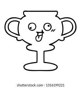 Zeichenkartoon einer Trophäe