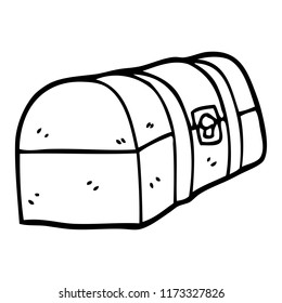 line drawing cartoon trunk box