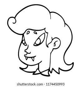 line drawing cartoon vampire