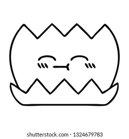 Zeichenkartoon einer Wasserlilie