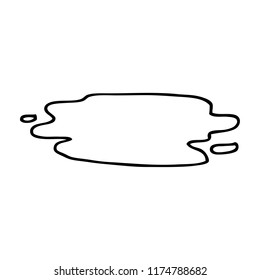 line drawing cartoon wet puddle