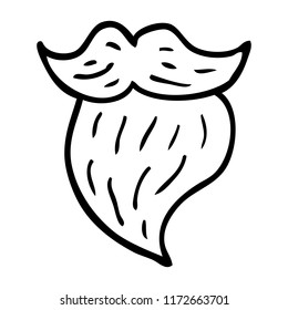 dibujo en línea caricatura barba blanca