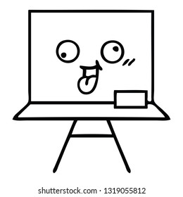 line drawing cartoon of a white board