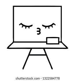 line drawing cartoon of a white board