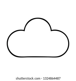 dibujo en línea de una nube blanca
