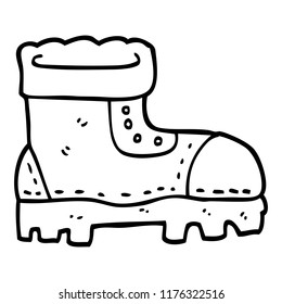 Line Drawing Cartoon Work Boot Stock Vector (Royalty Free) 1176322516 ...