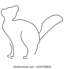 676 Continuous line sitting cat Images, Stock Photos & Vectors ...