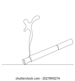  line drawing cigarette sketch vector