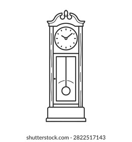 Line drawing classic grandfather