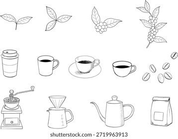 Linienzeichnung des Kaffeesatzes