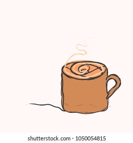 line drawing of coffee vector eps.10