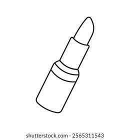 line drawing, coloring book, lipstick, outline, vector illustration, lineart, 