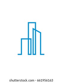 Line Drawing Commercial Building Logo